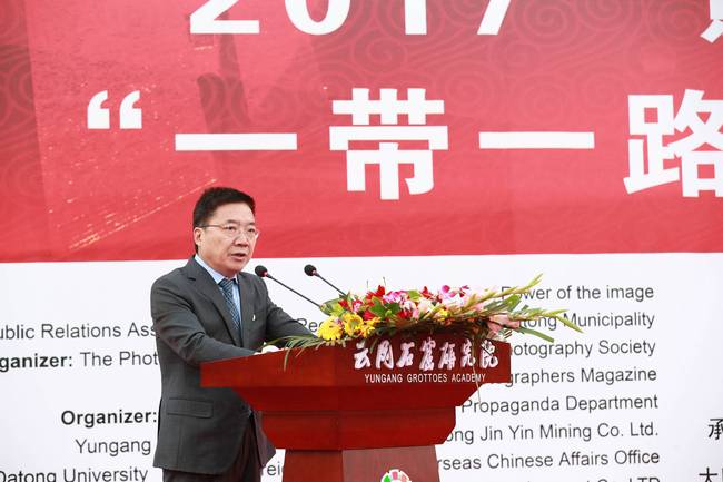中国国际广播电台副台长胡邦胜在启动仪式上讲话（摄影：王传俊）